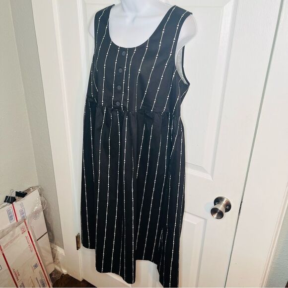 Modcloth Black Friday Striped to the Bone Midi Dress Midi Dress 10 AU 6 US NWT - Picture 8 of 13
